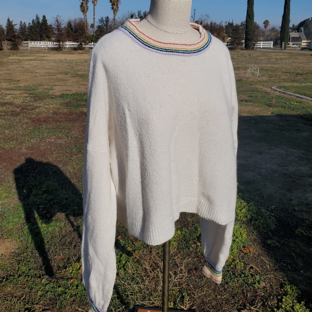 Madewell Large crop boxy sweater stretch